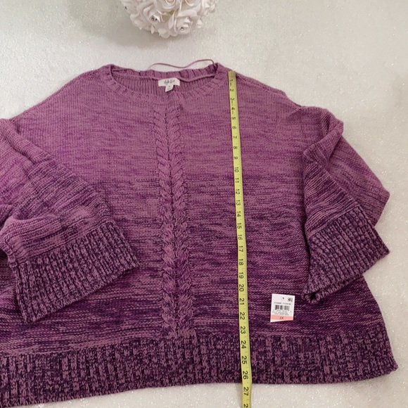 💕 NWT Macys Purple Lilac Ombre Knit Pullover Sweater - Picture 12 of 16